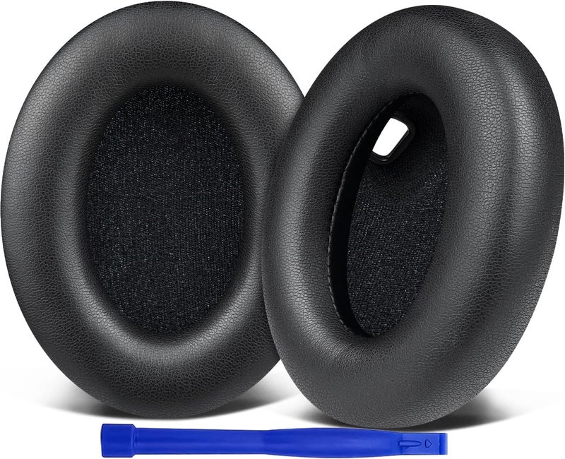 SoloWIT Replacement Earpads for Sony WH-1000XM4 (WH1000XM4) Headphones, Ear Pads Cushions with Noise Isolation Foam, Added Thickness, Without Affecting Sensor - Black - Image 1